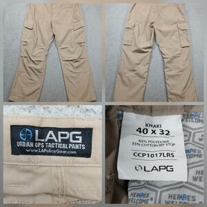 LAPG Urban Ops Tactical Pants Men's 40x32 Khaki Ripstop Cargo